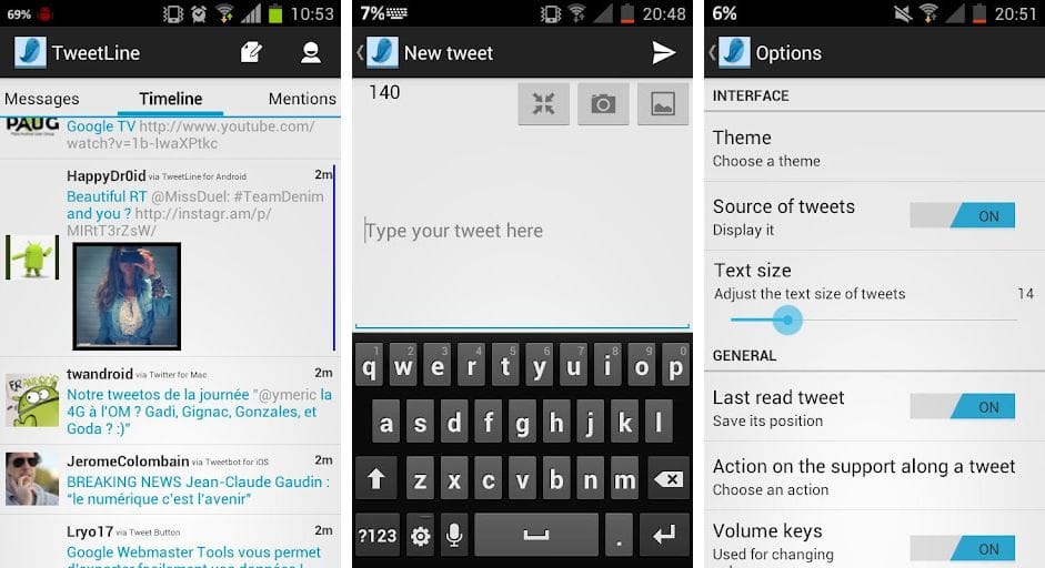 New Twitter Android App, TweetLine, is Based on Holo UI. Try It!