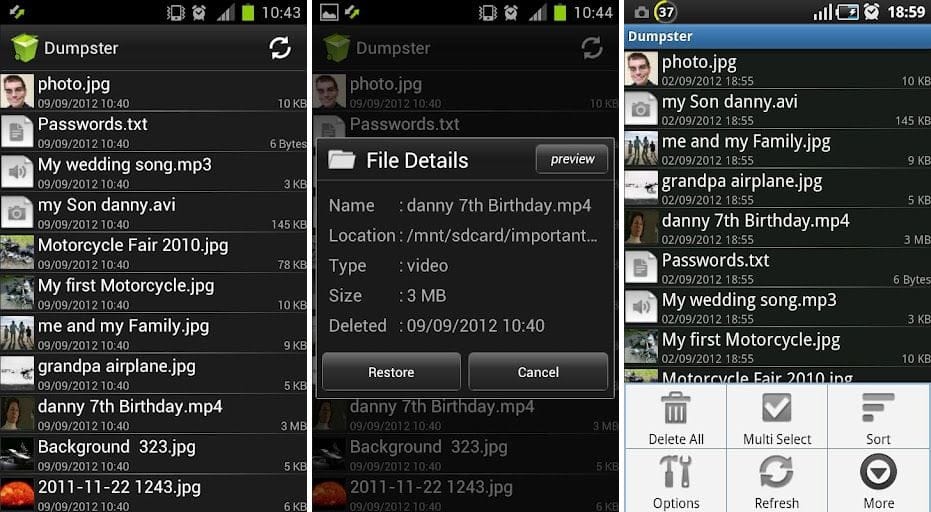 Want Recycle Bin on Android? Install the Dumpster Android App — allows you to undelete files, too!