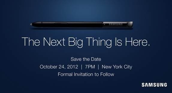 US Galaxy Note 2 might be announced by Samsung on October 24