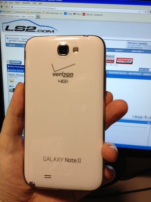 Verizon Wireless Galaxy Note 2