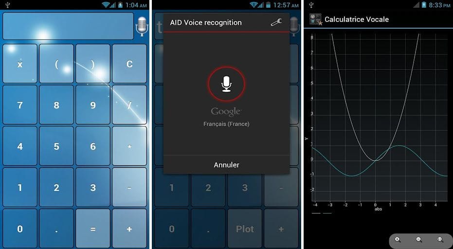 Vocal Scientific Calculator for Android, with support for voice, themes, widget, text-to-speech and currency converter!