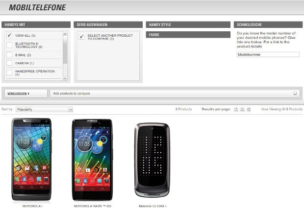 Motorola removes most phones from its German site, still has Razr M and Razr i though, to keep customers happy as ever