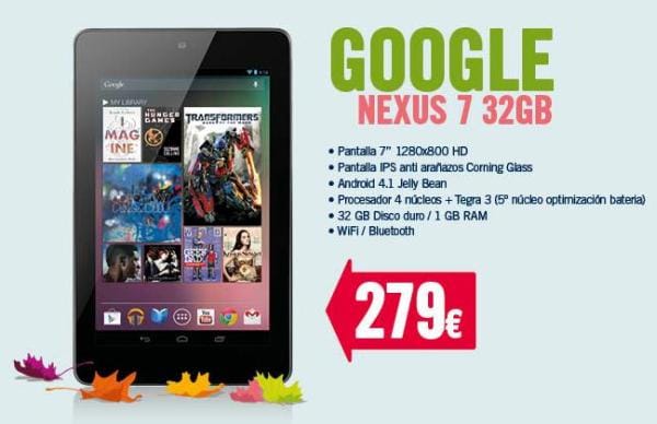 32 GB Nexus 7 price is much higher in Spain, it seems