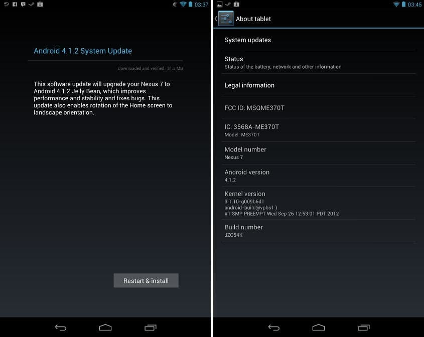 Android 4.1.2 OTA update brings landscape mode to Nexus 7, rolling out now