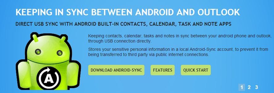 Sync Android phone with Microsoft Outlook with Android Sync software