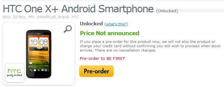 US gets Unlocked HTC One X+, available on pre-order