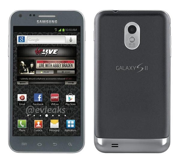Virgin Mobile Galaxy S2 4G in Steel Gray color leaks