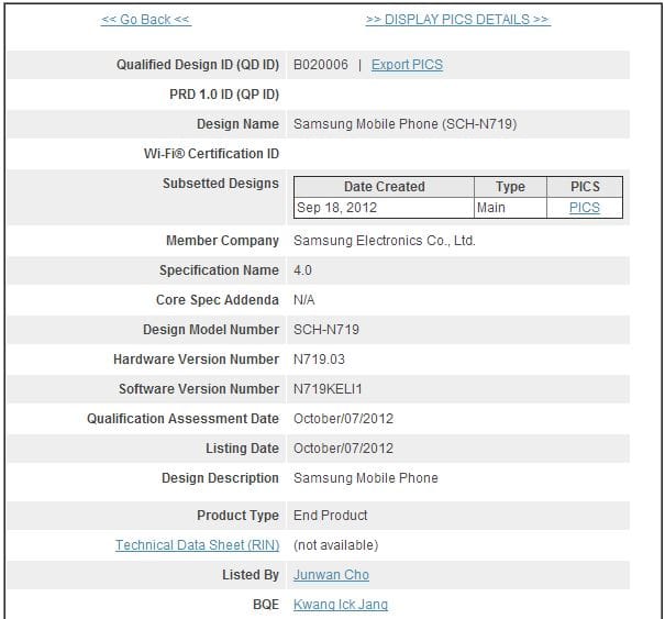 Samsung Galaxy Note 2 for China clears bluetooth certification, release date looks near now