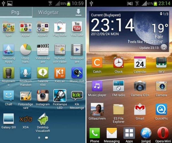 Samsung Galaxy S2 gets two new launchers, one from Galaxy S3 and other from LG UI3