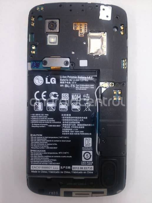 LG Nexus 4 poses with back cover removed!