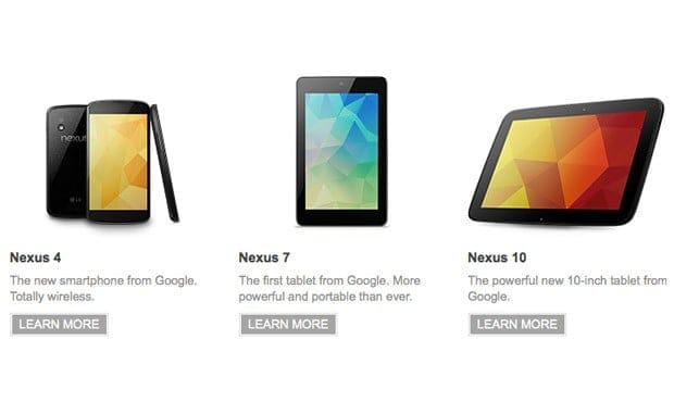 Where to buy the Nexus 7, Nexus 4 or the Nexus 10?