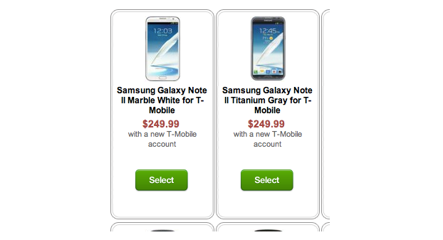 Get T-Mobile Samsung Galaxy Note 2 for the price of $249 only