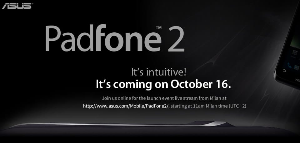 ASUS Padfone 2 teaser appears online, Oct 16 announcement confirmed