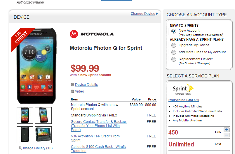 Motorola Photon Q priced just $99 at Wirefly for new customers with free activation