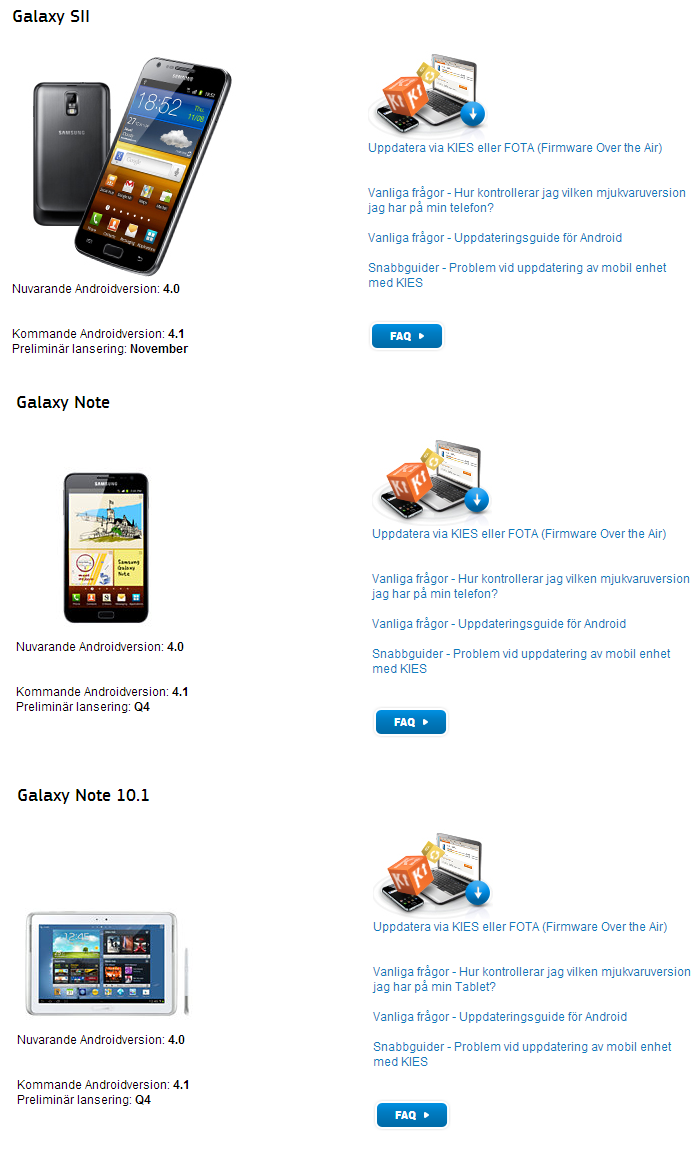 Android 4.1 Jelly Bean update for Galaxy S2 coming in November. Galaxy Note and Galaxy Note 10.1 to get it before 2013.