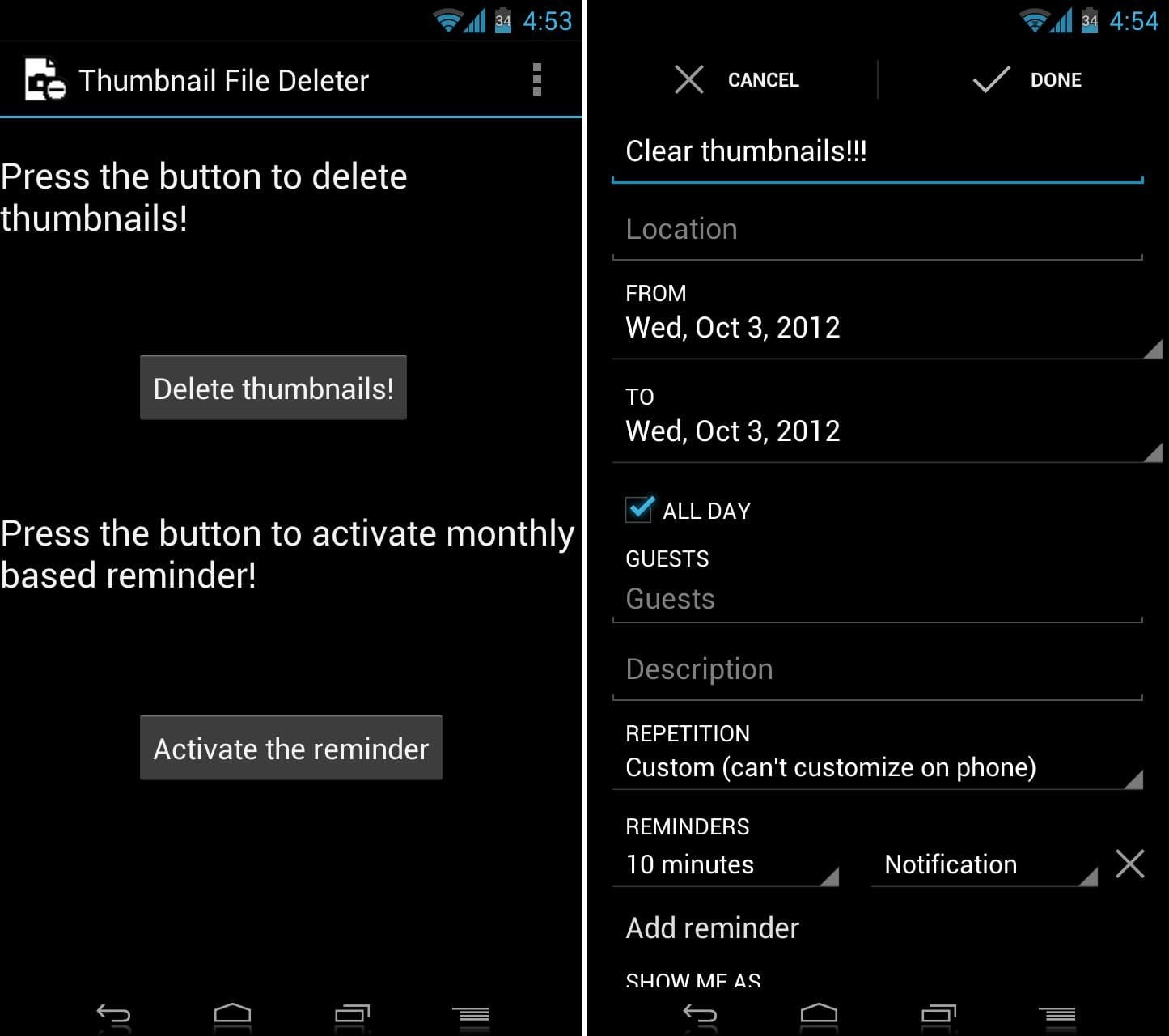 Delete image thumbnails on your SD card easily with an Android app, Thumbnails Files Deleter