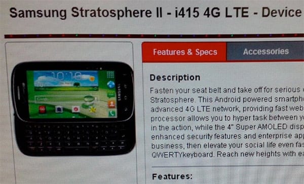 Samsung Stratosphere 2 release date is near, clears GCF as SCH-i415