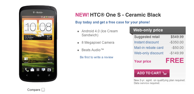 Black HTC One S hits T-Mobile!