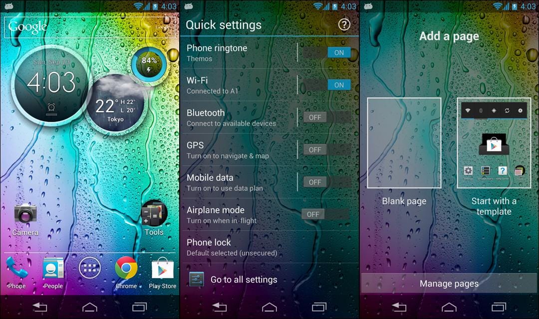 Motorola Razr M Launcher and Widgets for the HTC One X