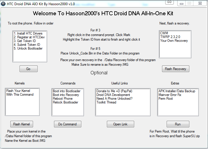 HTC Droid DNA Toolkit released