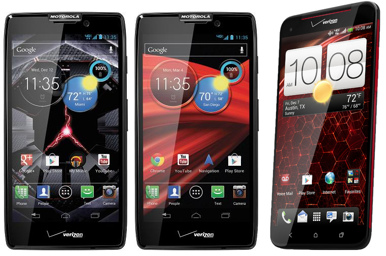 Droid DNA vs Droid RAZR HD and RAZR MAXX HD