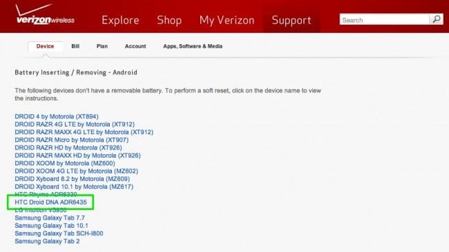 Verizon HTC Droid DNA finally gets official somehow