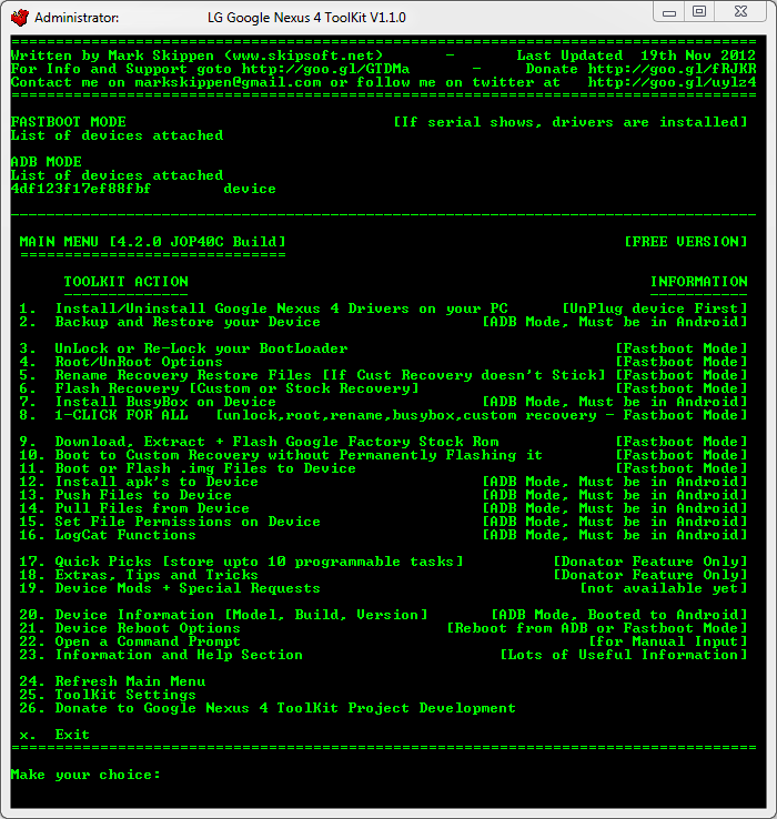 Nexus 4 Toolkit