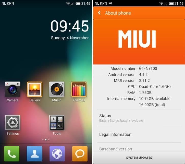 MIUI for Galaxy Note 2