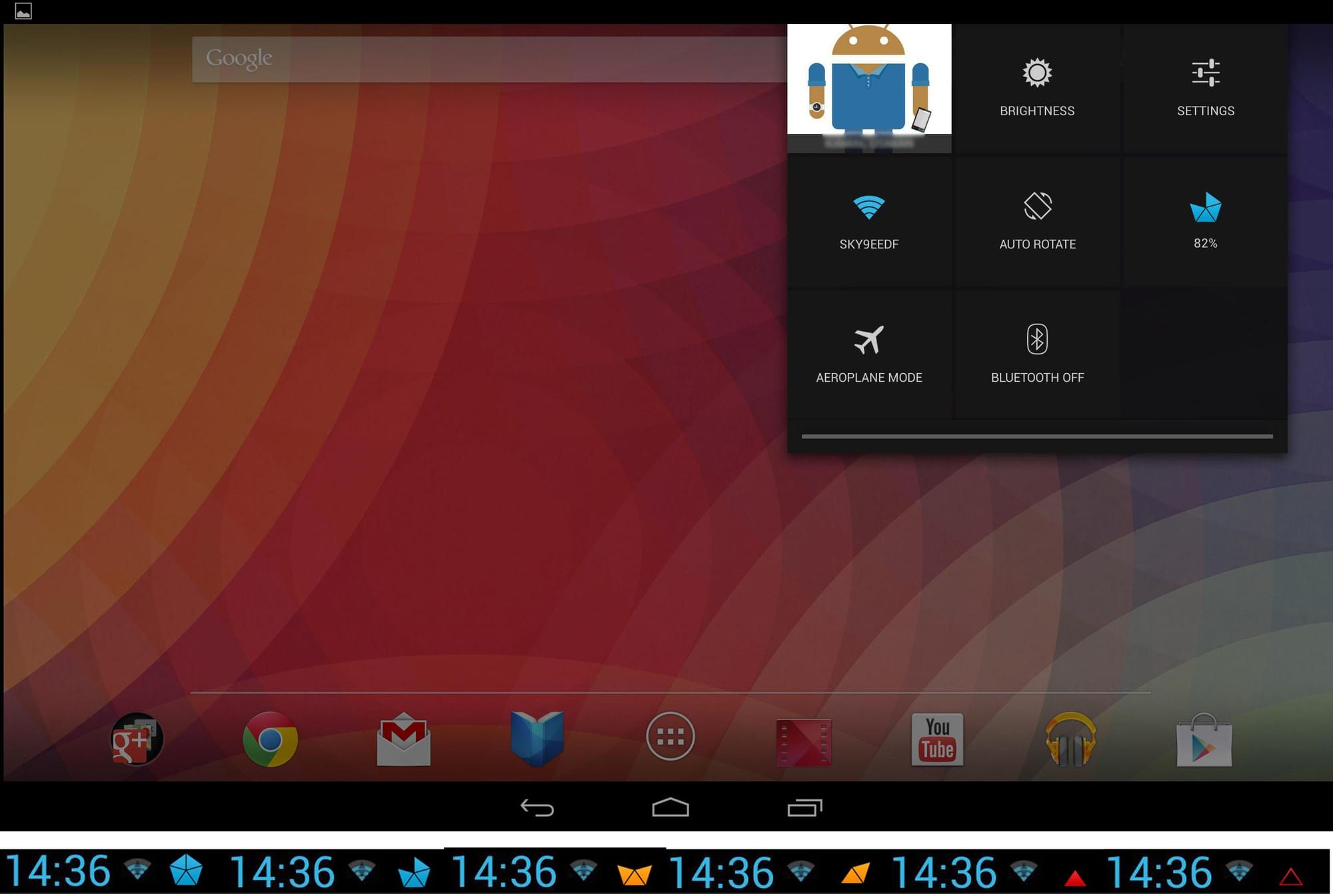 Penttry: A cool battery theme for your Nexus 10