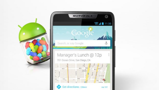 Jelly Bean update rolling out for Motorola RAZR M