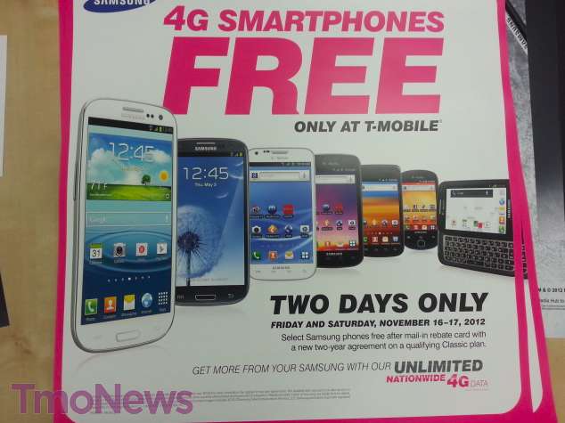 Sale on Samsung phones going over at T-Mobile