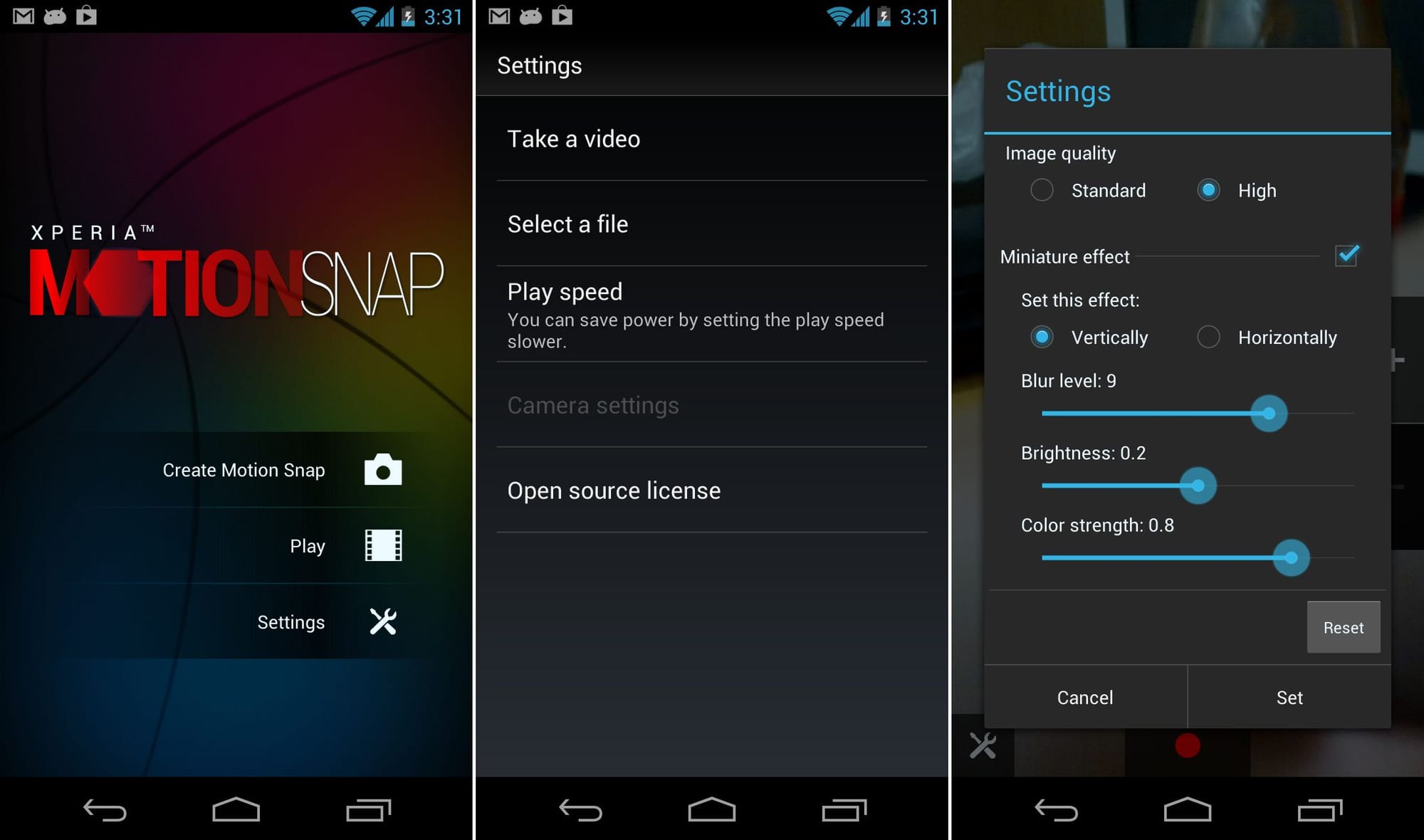 Xperia Motion App APK, creates live wallpapers from camera videos