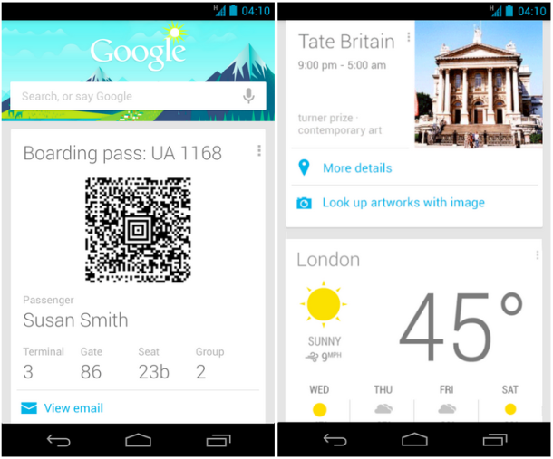 Google Now update brings boarding passes, improved local discovery, song identification and more!