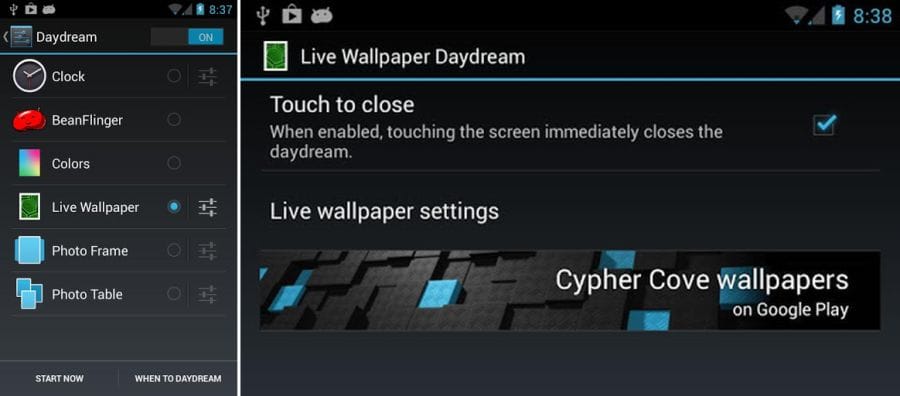 Use any Live Wallpaper as your Daydream feed. Android 4.2 only though.