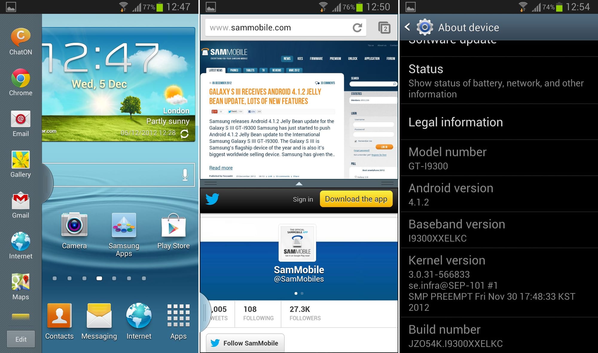 First Android 4.1.2 Jelly Bean firmware for Galaxy S3 released — I9300XXELKC