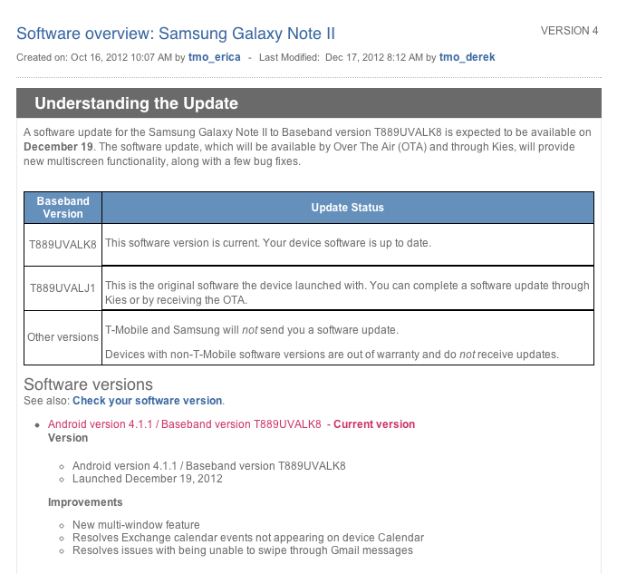 T-Mobile Galaxy Note 2 OTA Update coming soon, will add multi-view feature