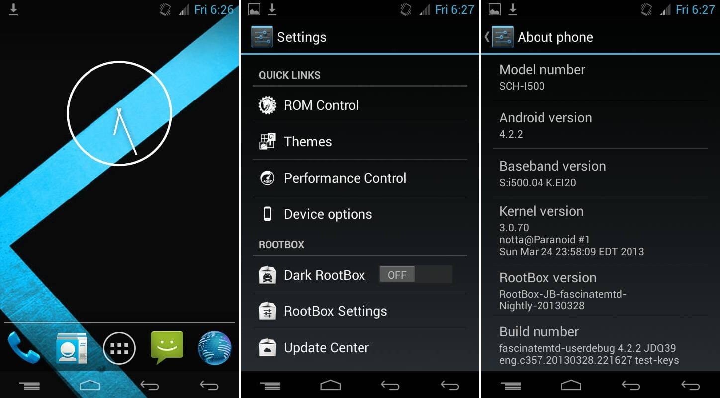 Get Android 4.2 Update on Samsung Fascinate via RootBox ROM