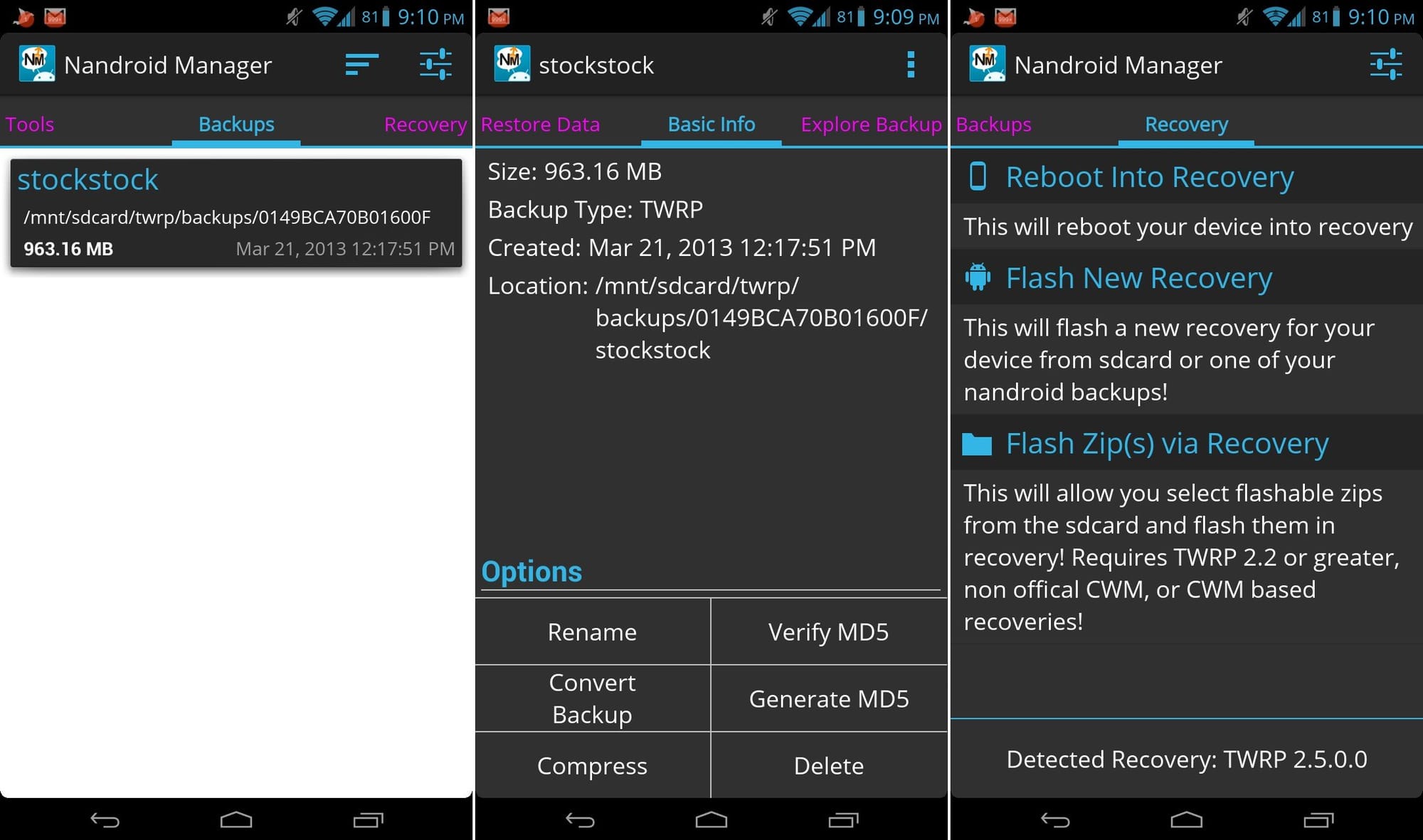 Manage Nandroid backups with Nandroid Manager – view, extract, and much more [Root]