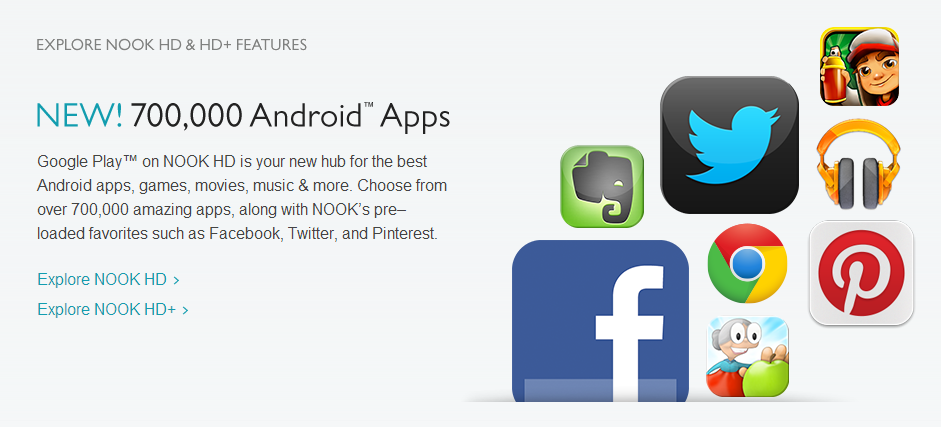 Barnes and Noble Nook HD and HD+ update to add Google Play Store support