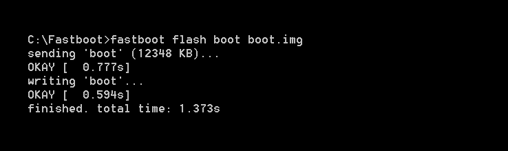 Fastboot flash boot.img