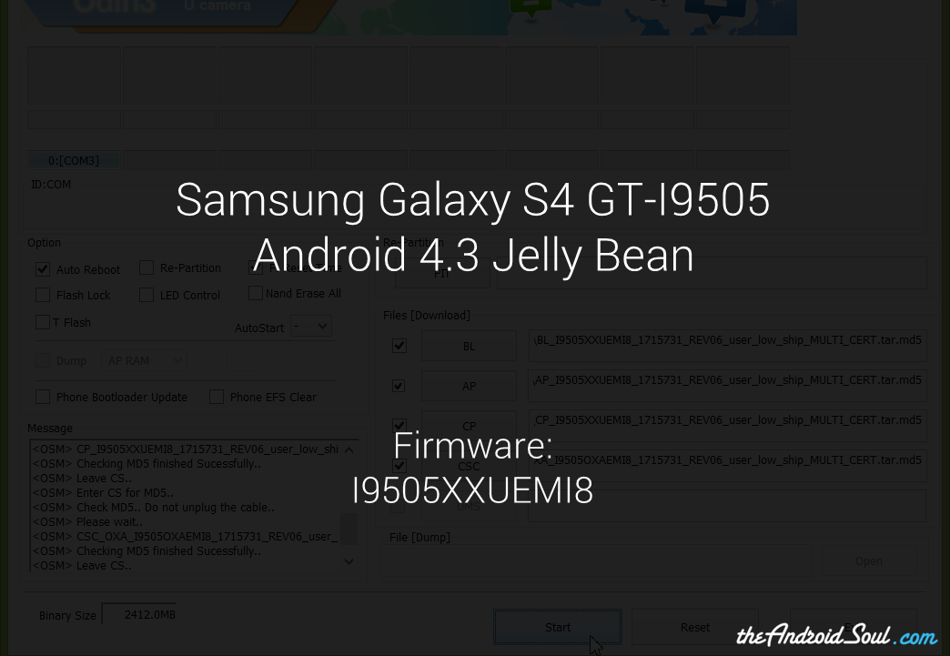 Android 4.3 firmware for Samsung Galaxy S4 GT-I9505 leaked. Firmware name: I9505XXUEMI8