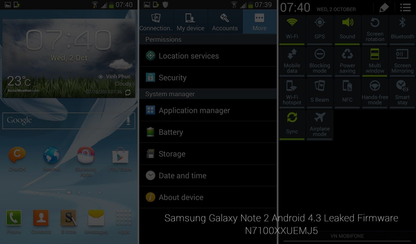 N7100XXUEMJ5: Samsung Galaxy Note 2 gets Android 4.3 Update Firmware leaked!