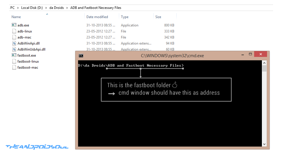 CMD Window for FASTBOOT USB MODE