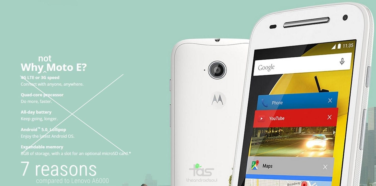 7 ways Moto E is defeated by Lenovo A6000