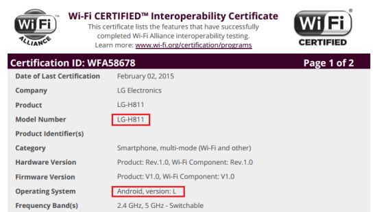 [Revealed] LG G4 model no. is LG-H811