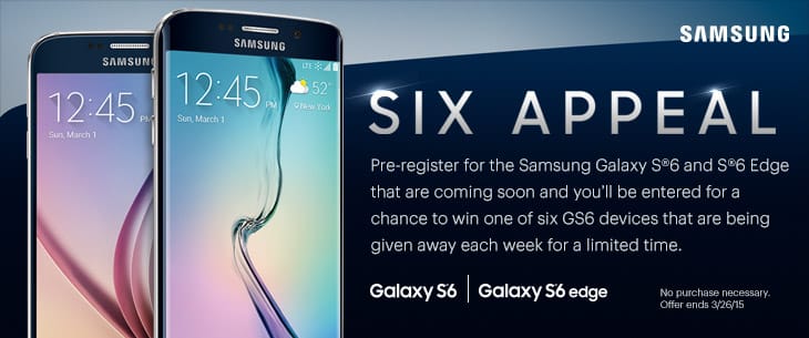 Sprint to giveaway Six Galaxy S6 to people who pre-register the device, promotional picture leaks out