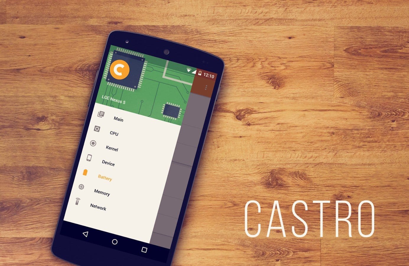 Material-design inspired Castro is one beautiful app to get you hardware info