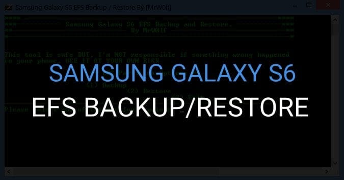 How to Backup and Restore EFS partition (IMEI) on Galaxy S6