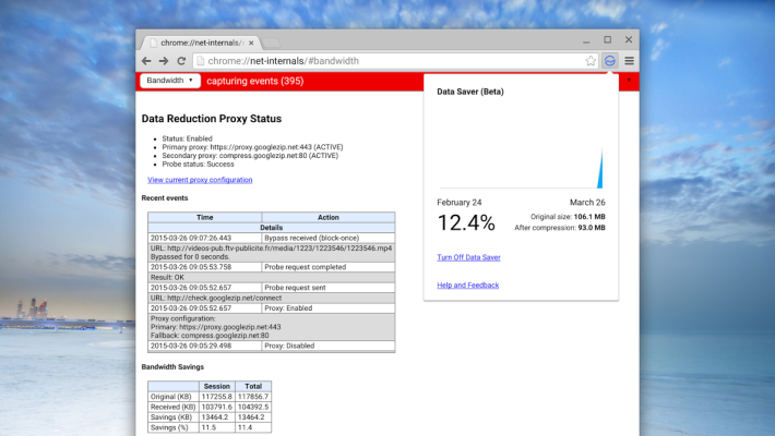 google bandwidth