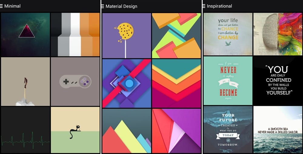 HD Wallpapers Android App gets you incredible set of Wallpapers with easy UI